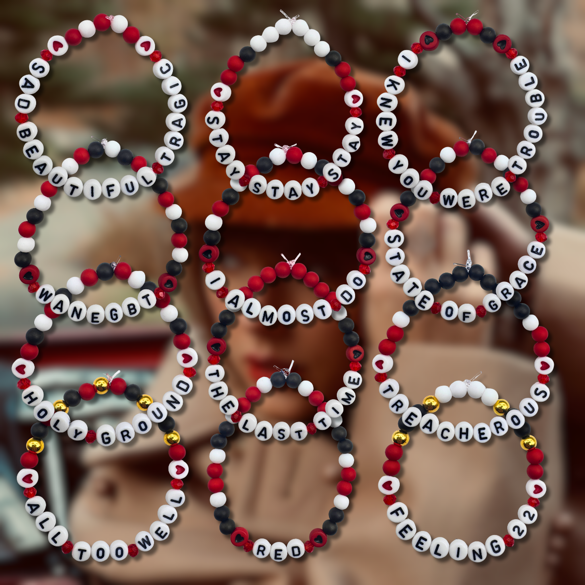 Taylor Swift Red Friendship Bracelets