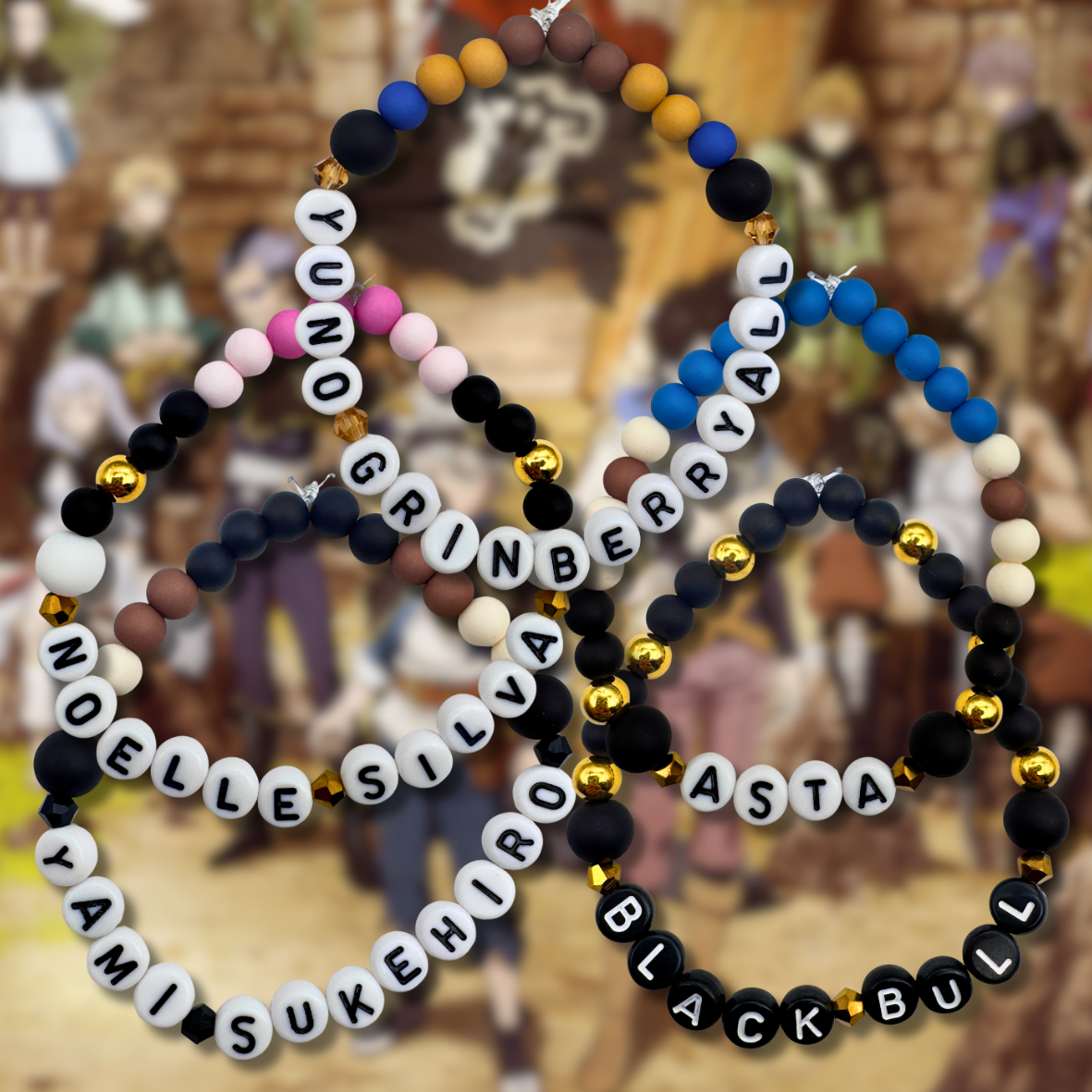 Black Clover Friendship Bracelets